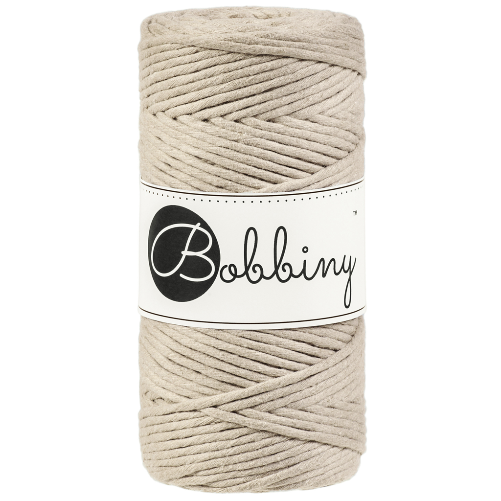 Corde peignée 3mm Bobbiny 100 m – Fil coton macramé naturel