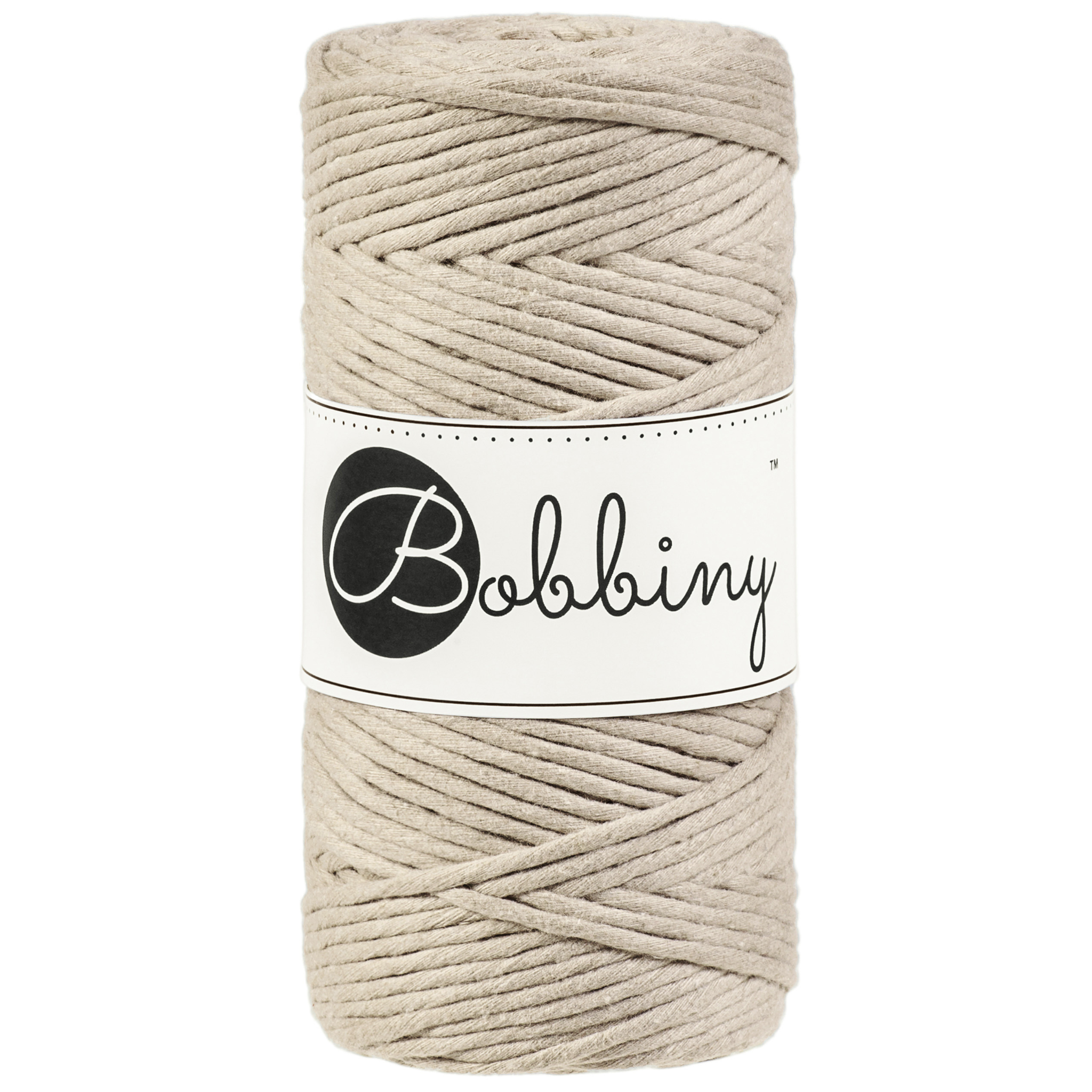 Corde peignée 3mm Bobbiny 100 m – Fil coton macramé naturel