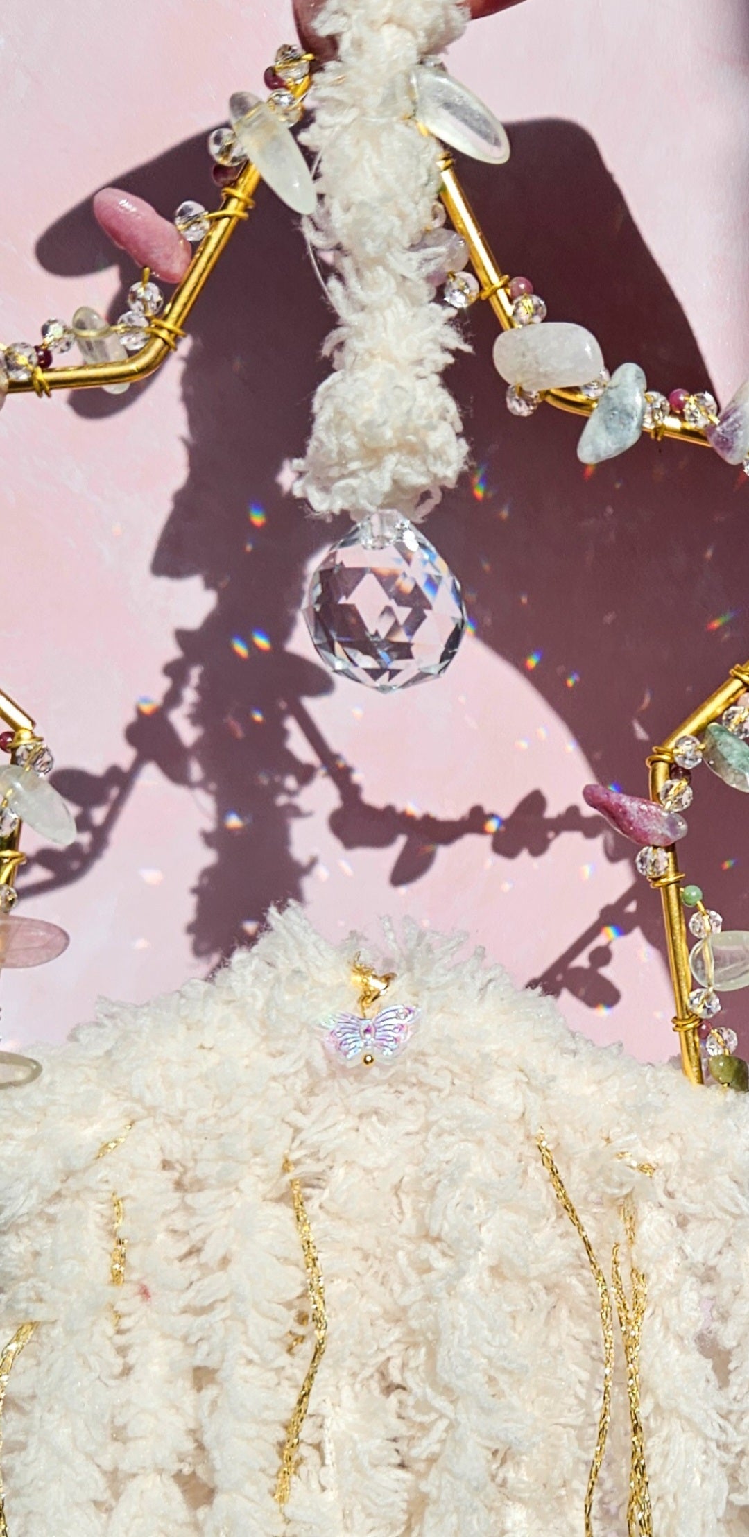 Attrape-soleil étoile « Léane » – Tourmaline multicolore & cristal