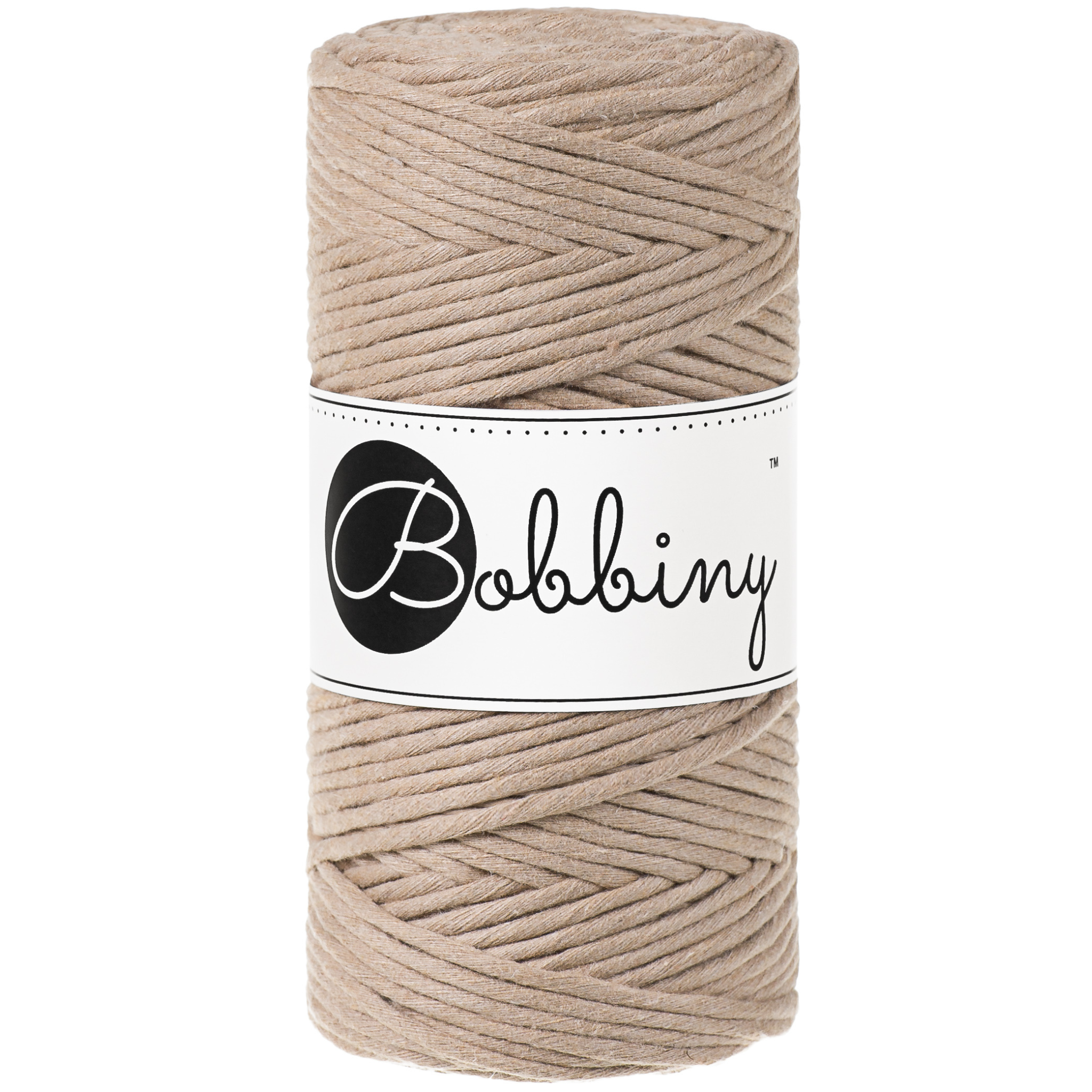 Corde peignée 3mm Bobbiny 100 m – Fil coton macramé naturel