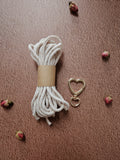 KIT DIY porte clé cœur - corde tressée 𖹭