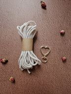 KIT DIY porte clé cœur - corde tressée 𖹭