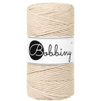 Corde peignée 3mm Bobbiny 100 m – Fil coton macramé naturel