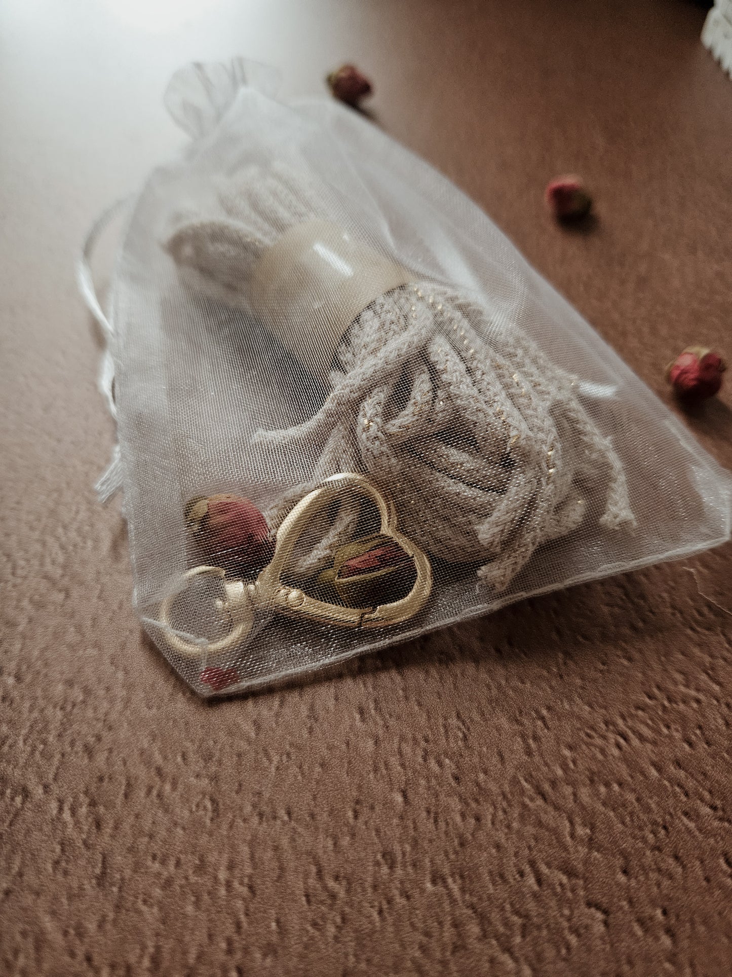 KIT DIY porte clé cœur - corde tressée 𖹭